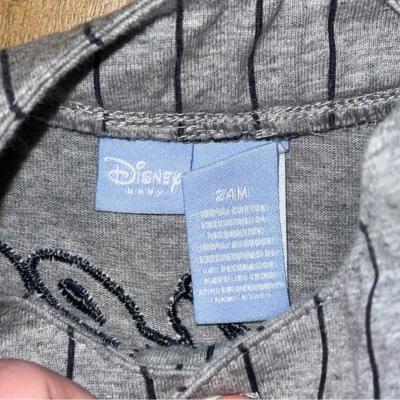 Disney Baby Tigger Baseball Toddler Kids Button Up Striped Shirt 24 Months Grey - Picture 4 of 5